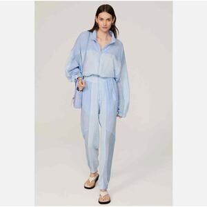 Paradised Blue Kelsey Long Sleeve Sporty Zip Up Jumpsuit Size XL